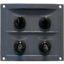 allpa Kunststoff Schalttafel, 12v, 4-Schalter, schwarz