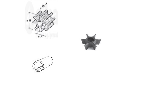 Impeller Tohatsu OE:3C7-65021-1, 3C7-65021-1M, 3B7-65021-2 – Bild 2