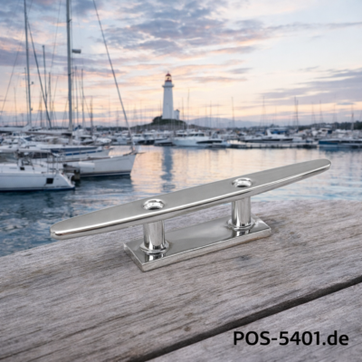 Edelstahlklampe mit flachem Klampenblatt, hochglanzpoliert