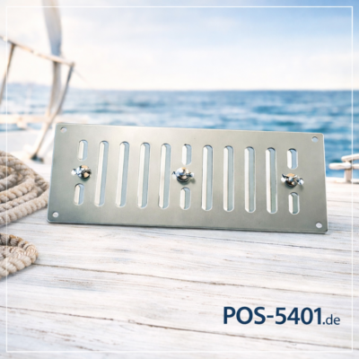 Lüftungsschieber aus Edelstahl 1.4301, regulierbar