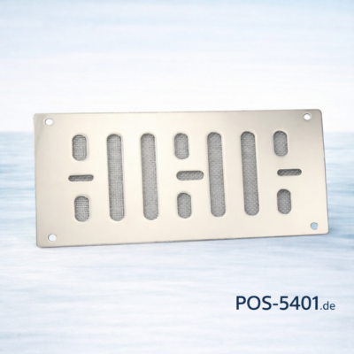 Gegenplatte aus Edelstahl 1.4301, mit Fliegennetz