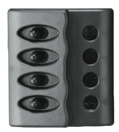 Allpa Kunststoff Schalttafel, 12v, 4-Schalter, schwarz