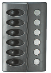 Allpa Kunststoff Schalttafel, 12v, 6-Schalter, schwarz