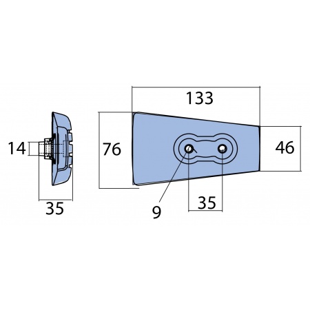 Anoden - VolvoPenta - Cavitation Plate DPH – Bild 3