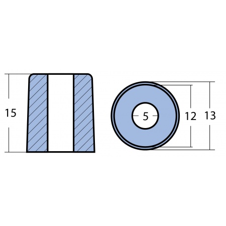 Anoden - Yamaha - Motoranode konisch 4-70PS – Bild 2