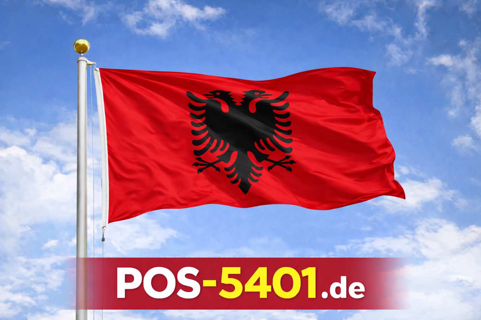 Gastlandflagge - Fahne Albanien - 20 x 30