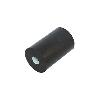 Seitenrolle - schwarzes Gummi - mit Buchse