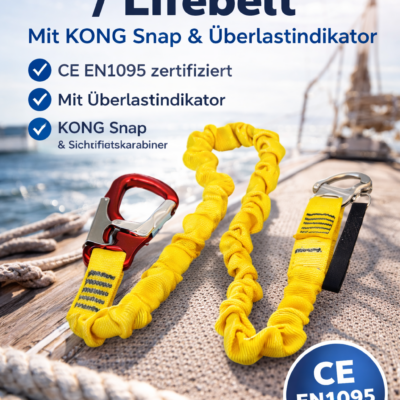 Sicherheitsleine / Lifebelt mit KONG Snap – mit Überlastindikator