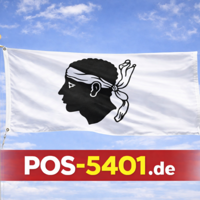 Regionalflagge Korsika – Maritime Flagge aus robustem Tuch