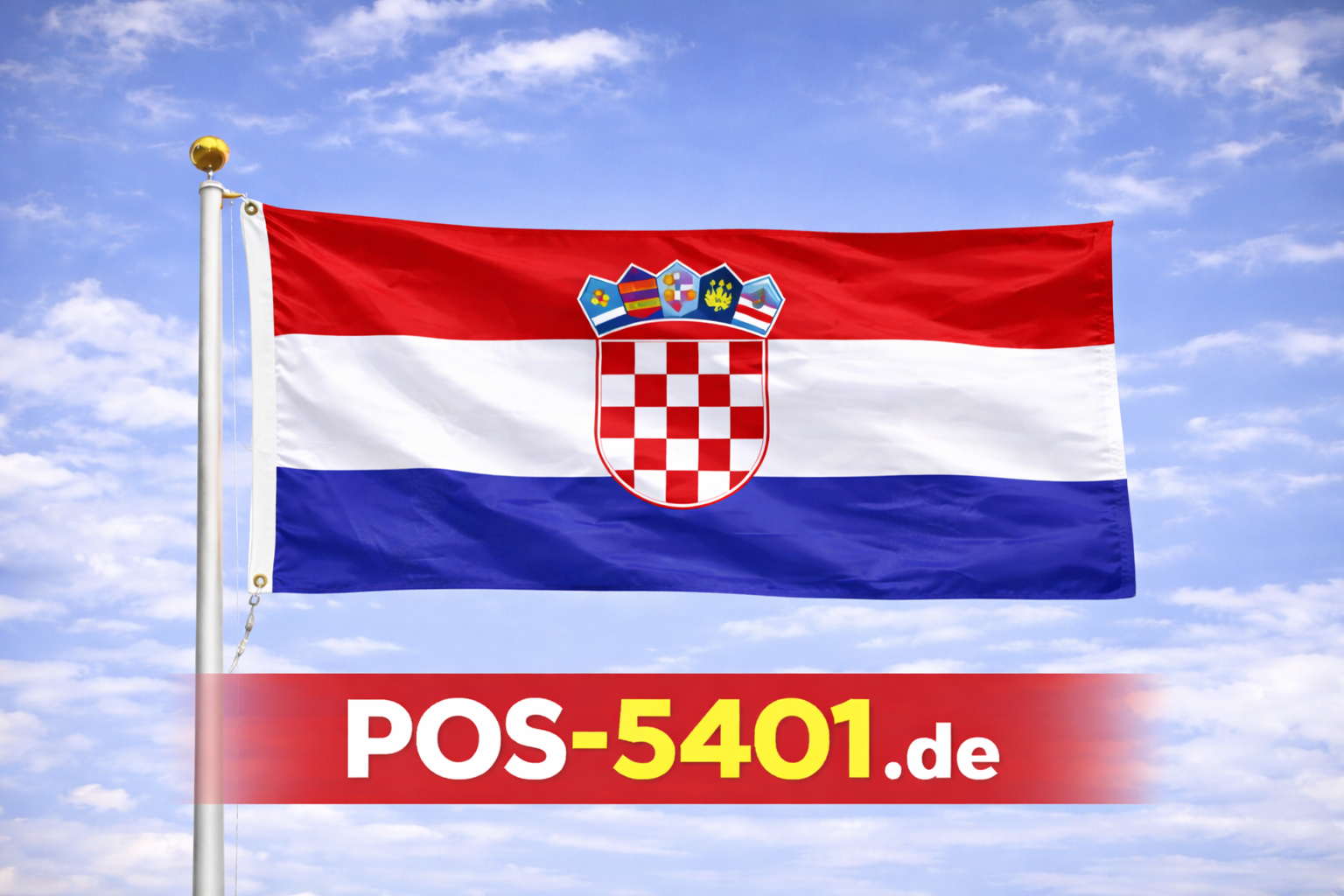 Kroatien Flagge – Maritime Schiffsflagge aus robustem Tuch