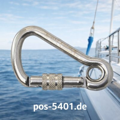 KONG® Spezialkarabiner mit Schraubverschluss & Kausch–Edelstahl