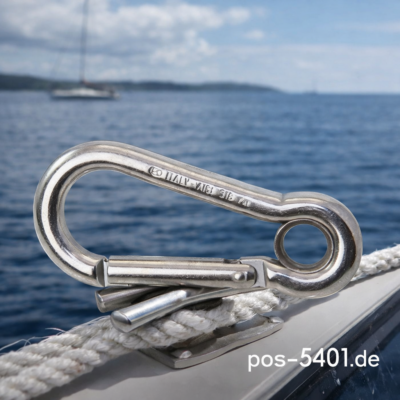 KONG Edelstahl Karabiner 1.4401 mit Kausche – KEY-LOCK Haken