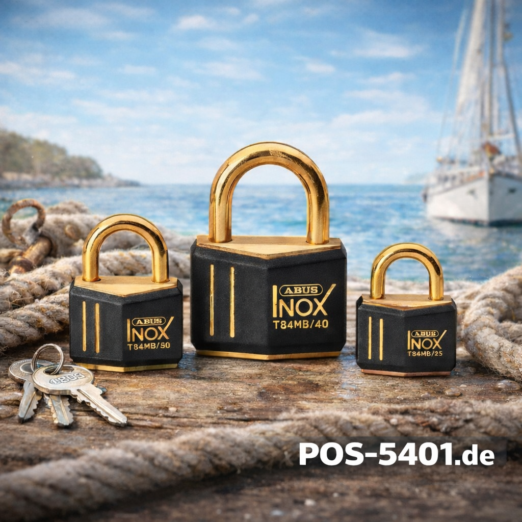 ABUS T84MB Vorhangschloss – Messing, Kunststoffummantelt