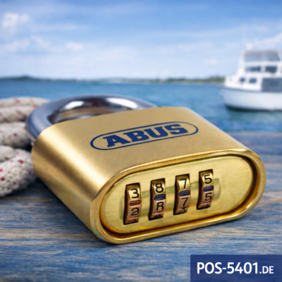 Abus Vorhängeschloss auf Holzsteg