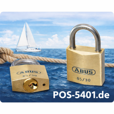 ABUS Vorhangschloss Typ 85 Messing mit Edelstahlbügel