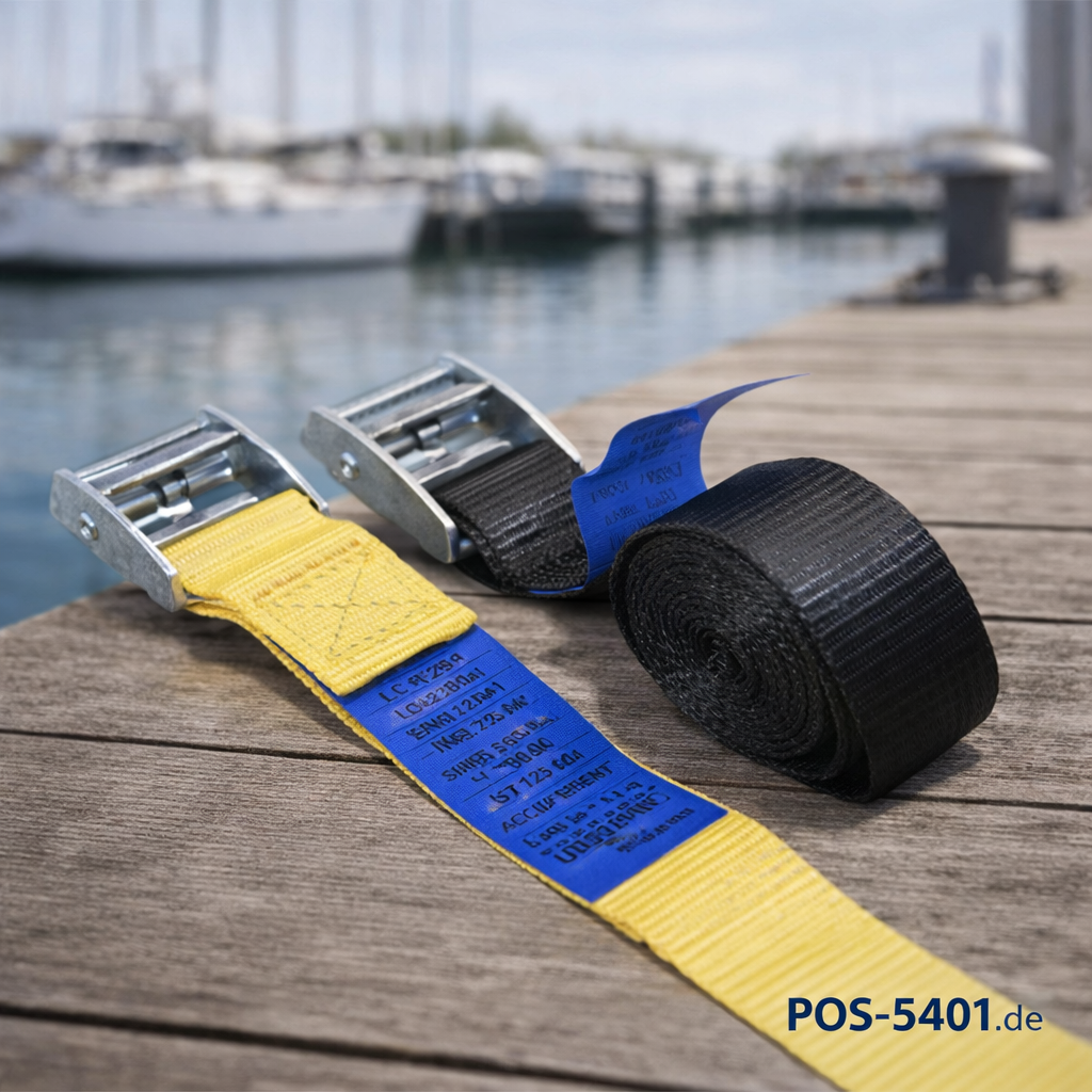 Farbige Spanngurte 25 mm – mit verzinkter Klemmschnalle