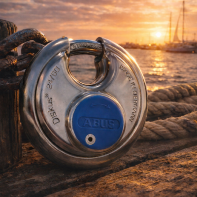 ABUS DISKUS® Vorhangschloss Edelstahl – hoher Aufbruchschutz