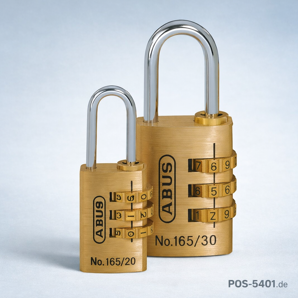 ABUS Zahlenschloss Typ 165 Messing 3-stellig